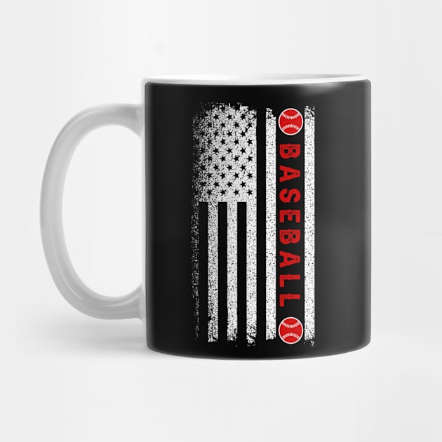 Baseball American Flag by Monosshop